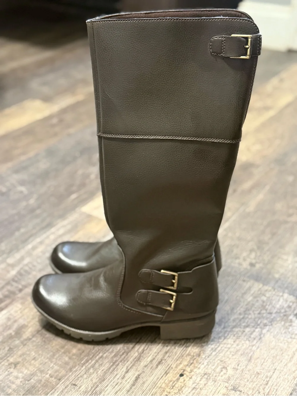Clarks Riddle Phrase Brown Riding Boots Size 9M New